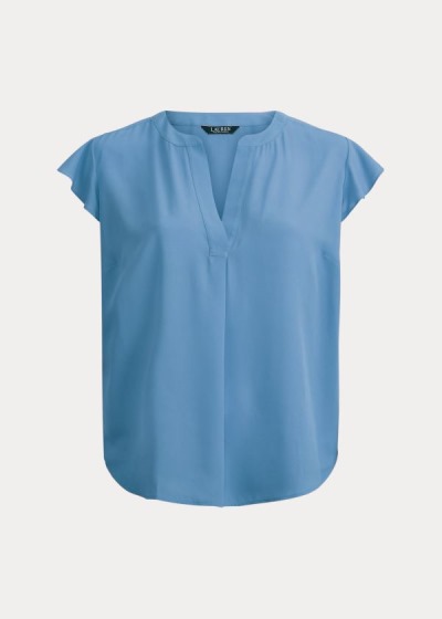 Women's Ralph Lauren Georgette Flutter-Sleeve Tops | 024351EVT